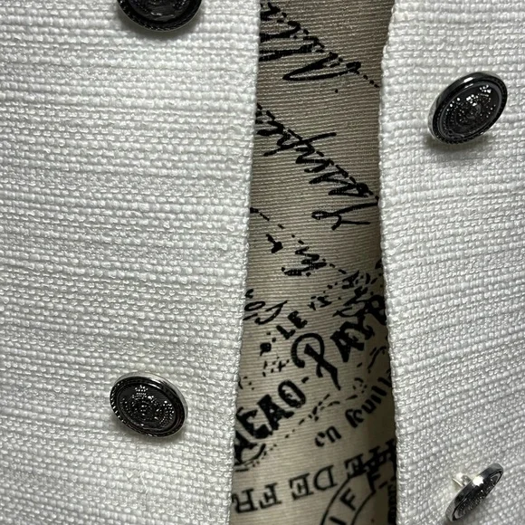 Calvin Klein Women's X-Fit Cropped Open Front Blazer Jacket Size 8 White NWOT - Picture 5 of 8